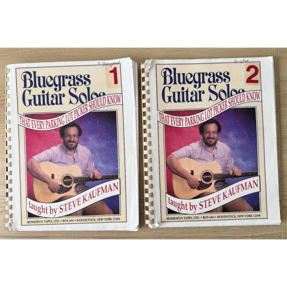 Steve Kaufman Bluegrass Guitar Solos Books 1 & 2 Spiral Bound Guitar Book